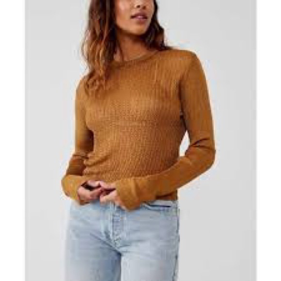 NWT Free People Tiger's Eye H2O Pullover (S) - Picture 4 of 4